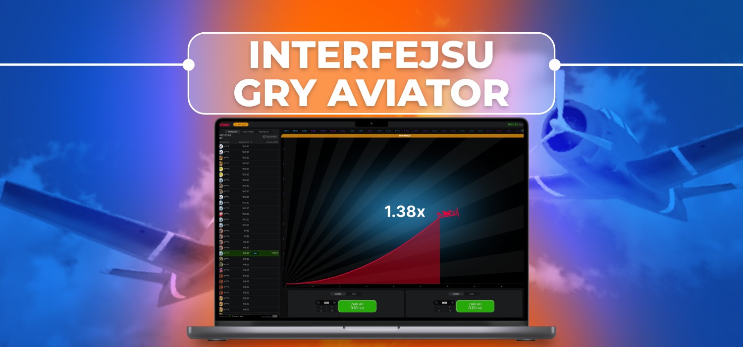 interfejs popularnej gry crash aviator